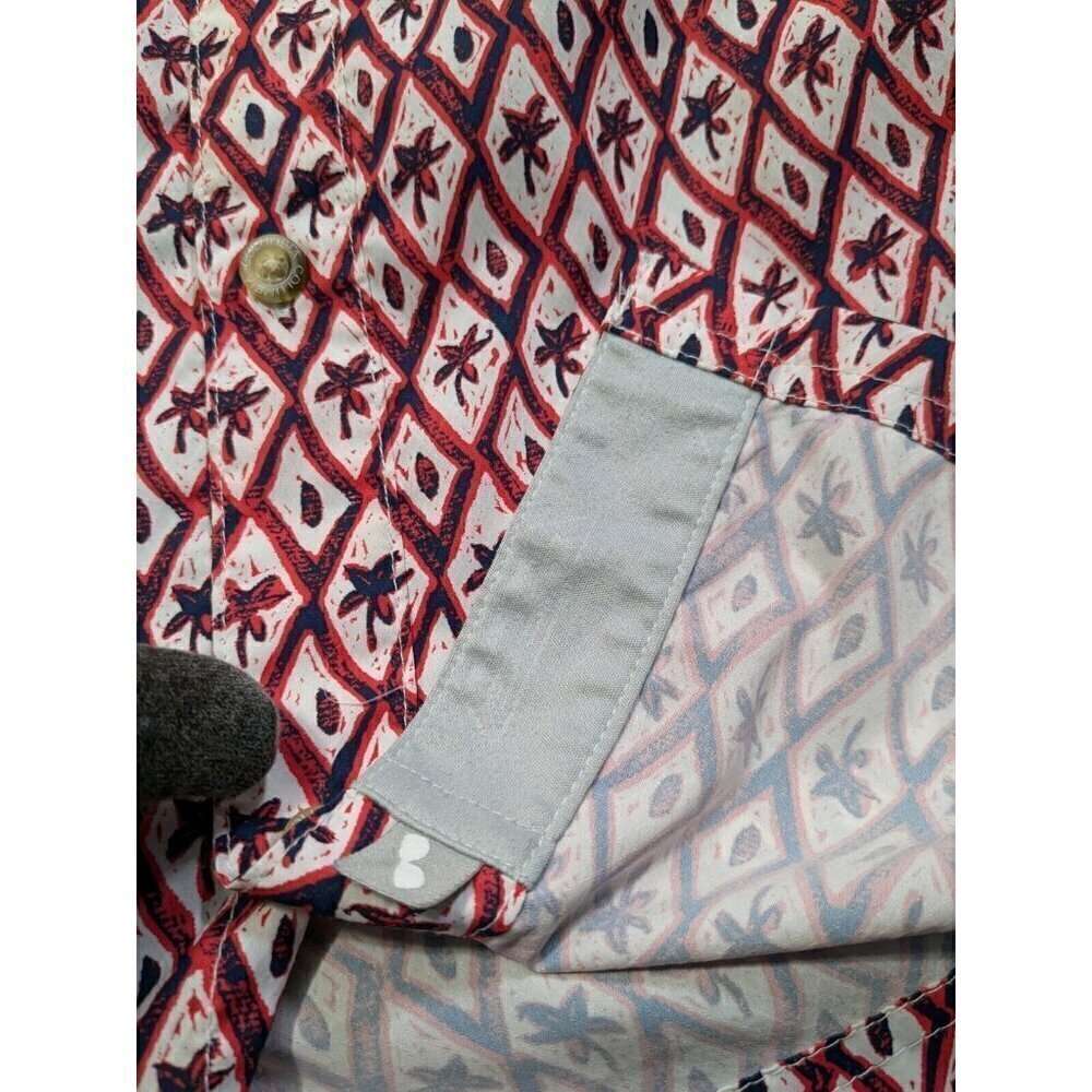 Columbia PFG Shirt XXL Super Slack Tide Vented Fishing Pattern Multicolor Red - Picture 7 of 14